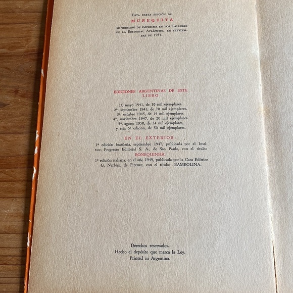 Vintage Spanish Book Muñequita - Picture 10 of 10